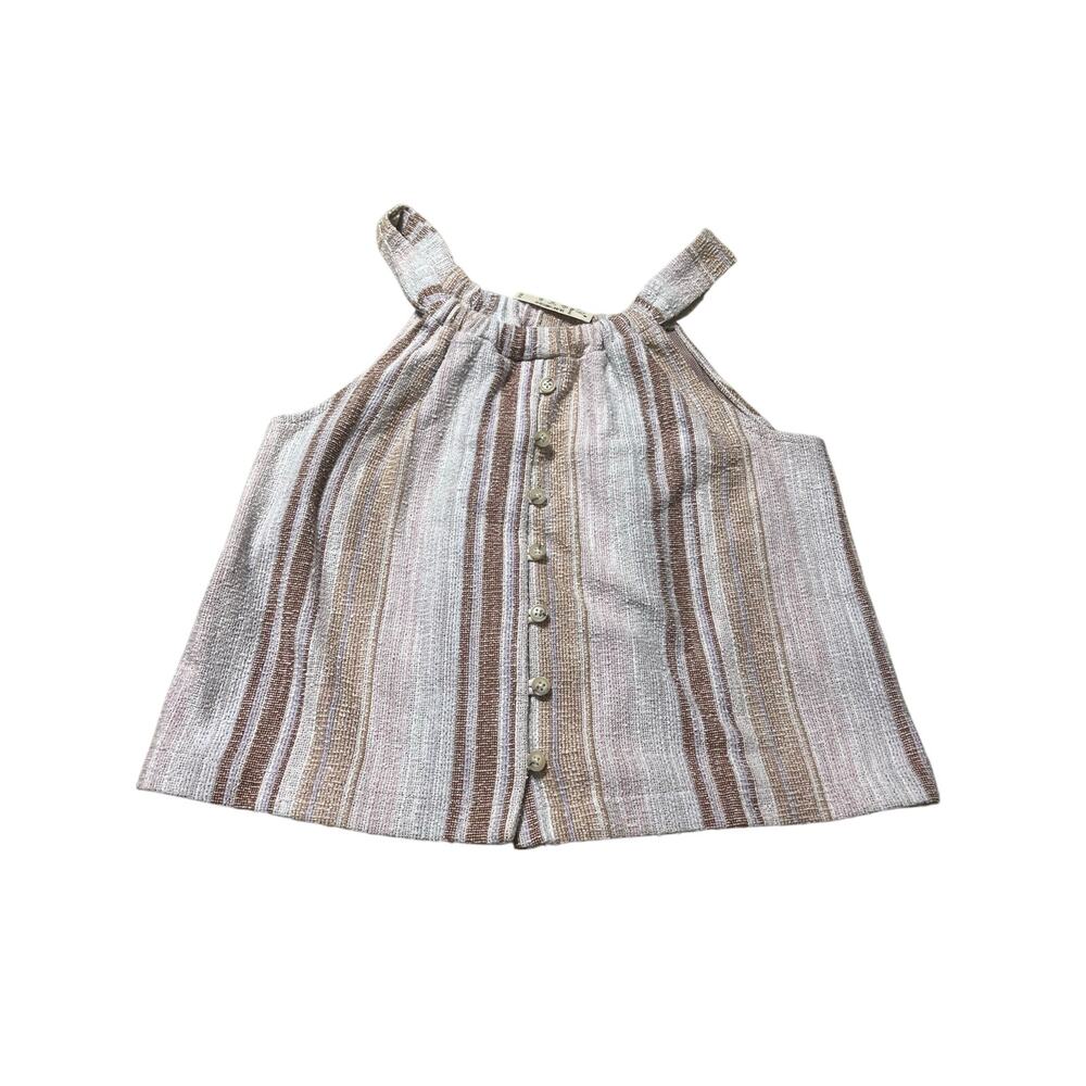 Madewell Texture & Thread Button-Front Swing Tank Size XS NWT